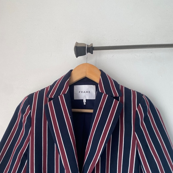 Frame 0 Striped Shrunken Blazer - Picture 4 of 14
